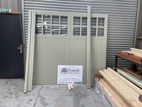 Wooden garage doors - garage,
