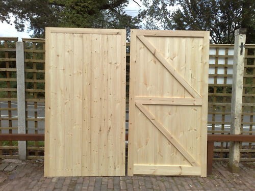 Wooden garage doors - garage,