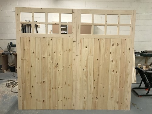 Wooden pane garage doors - wooden,