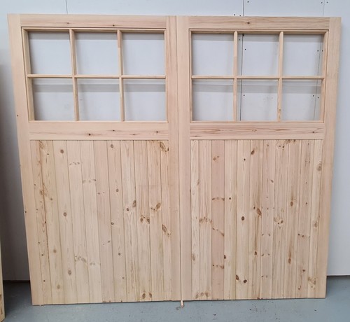 Wooden timber garage - garage, doors