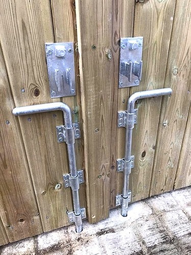 Garage door drop - bolts, for