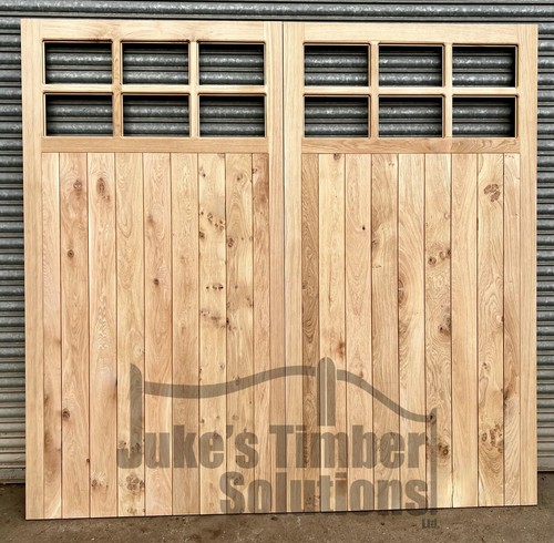 Wooden oak garage doors - oak,