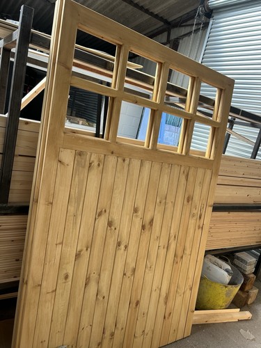 Wooden side hinged garage - wooden,