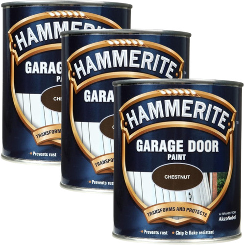 Hammerite garage door - hammerite, brown