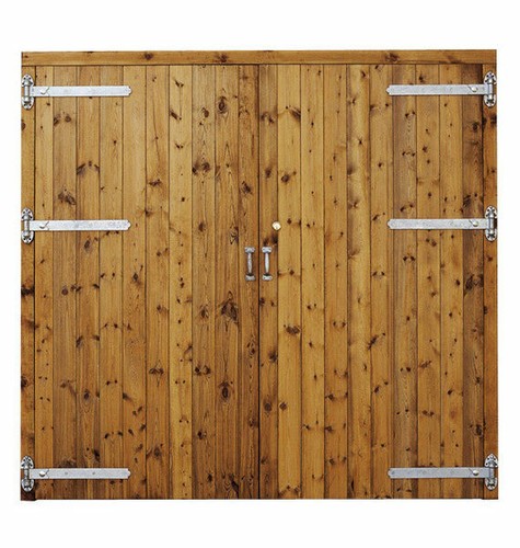 Wooden garage doors w x - garage,
