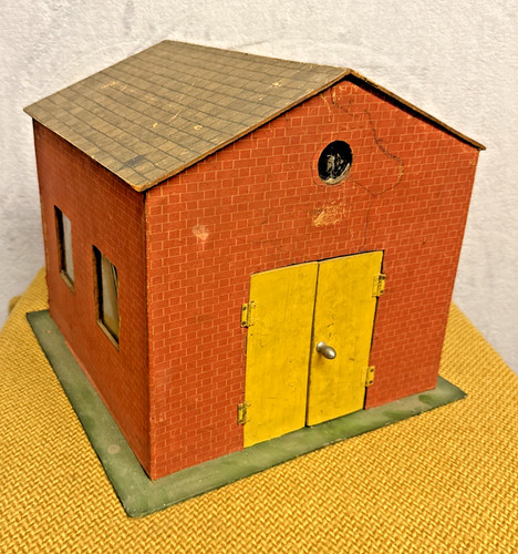 Vintage wooden toy garage - wooden,